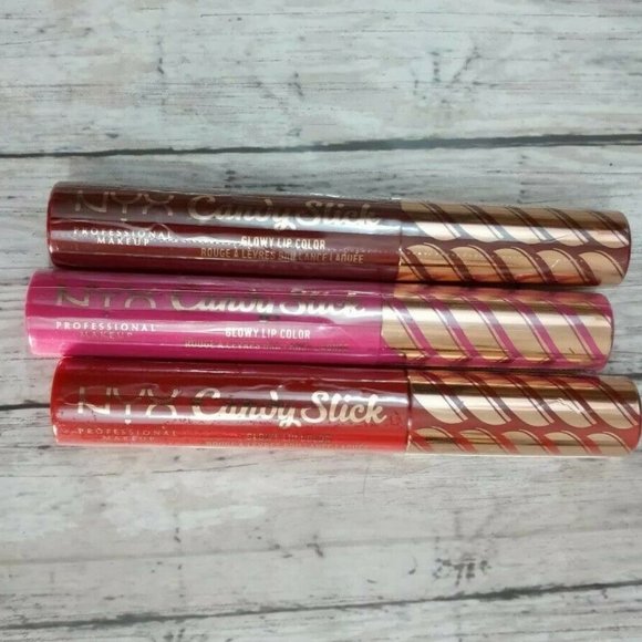 NYX Candy Slick  Lip Color Lot of 3 - Picture 2 of 3